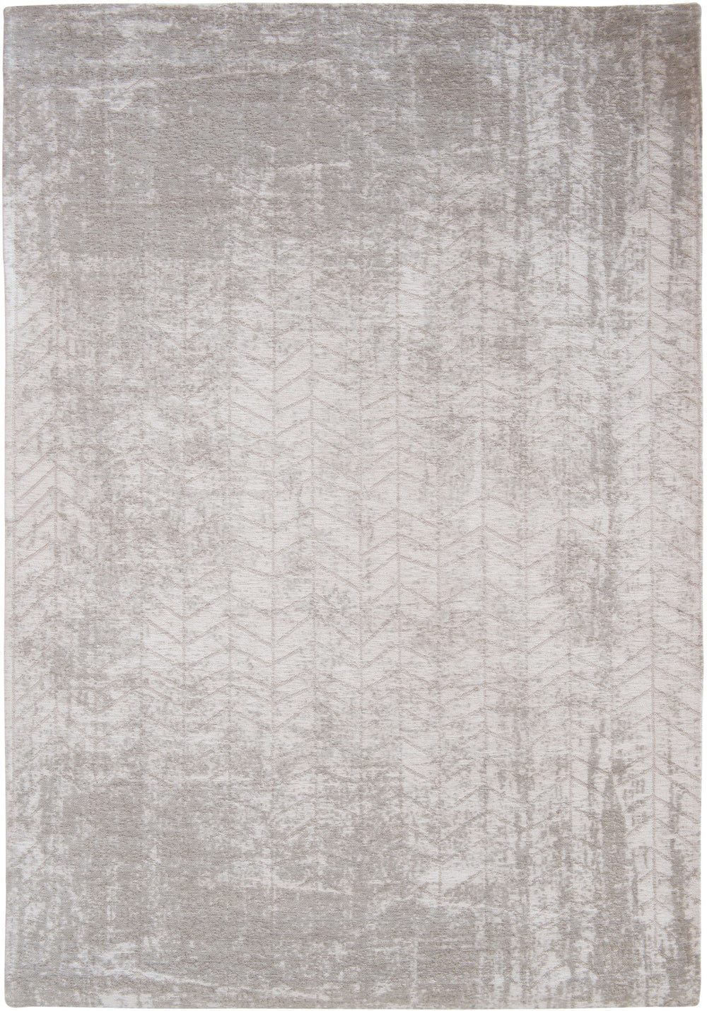 Homeroots 5' X 7' Gray And White Chevron Non Skid Area Rug  100% Pet 548565