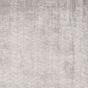 Homeroots 6' X 8' Gray And White Chevron Non Skid Area Rug  100% Pet 548566