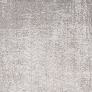 Homeroots 7' X 9' Gray And White Chevron Non Skid Area Rug  100% Pet 548567