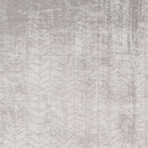 Homeroots 5' Gray And White Round Chevron Non Skid Area Rug  100% Pet 548570