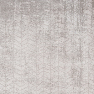 HomeRoots 3' Gray and White Chevron Area Rug - Modern Non-Skid Design for Entryways and Small Spaces 8' Round 548571
