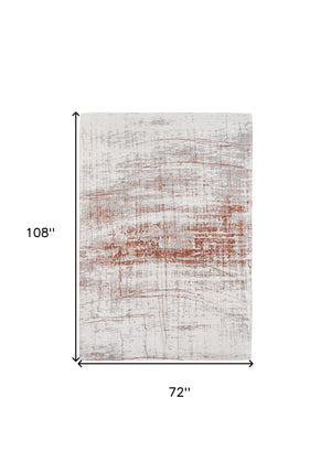 Homeroots 7' X 9' Gray And Yellow Abstract Non Skid Area Rug  100% Pet 548575