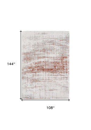 HomeRoots 9' X 13' Gray and Yellow Abstract Non-Skid Area Rug for Modern Homes - Stylish, Safe, and Easy Care! 548577