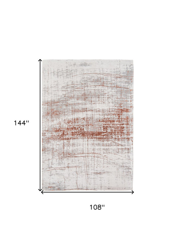 HomeRoots 9' X 13' Gray and Yellow Abstract Non-Skid Area Rug for Modern Homes - Stylish, Safe, and Easy Care! 548577
