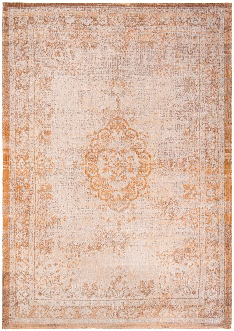 Medallion Washable Area Rug in Eco Recycled Pet Fiber Low Pile Oriental Style Accent