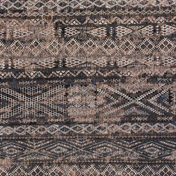 HomeRoots 5' Gray and Beige Oriental Area Rug with Non-Skid Backing - Perfect for High-Traffic Spaces! 5' X 7' 548597