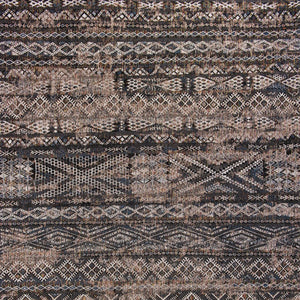 HomeRoots 5' Gray and Beige Oriental Area Rug with Non-Skid Backing - Perfect for High-Traffic Spaces! 5' X 7' 548597