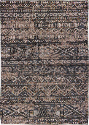 Homeroots 6' X 8' Gray And Beige Oriental Non Skid Area Rug  100% Pet 548598