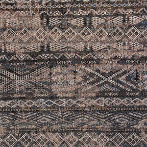 Homeroots 6' X 8' Gray And Beige Oriental Non Skid Area Rug  100% Pet 548598