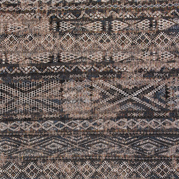 Homeroots 6' X 8' Gray And Beige Oriental Non Skid Area Rug  100% Pet 548598