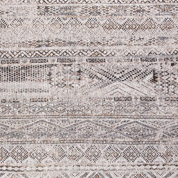 Homeroots 7' X 9' Gray And White Oriental Non Skid Area Rug  100% Pet 548604