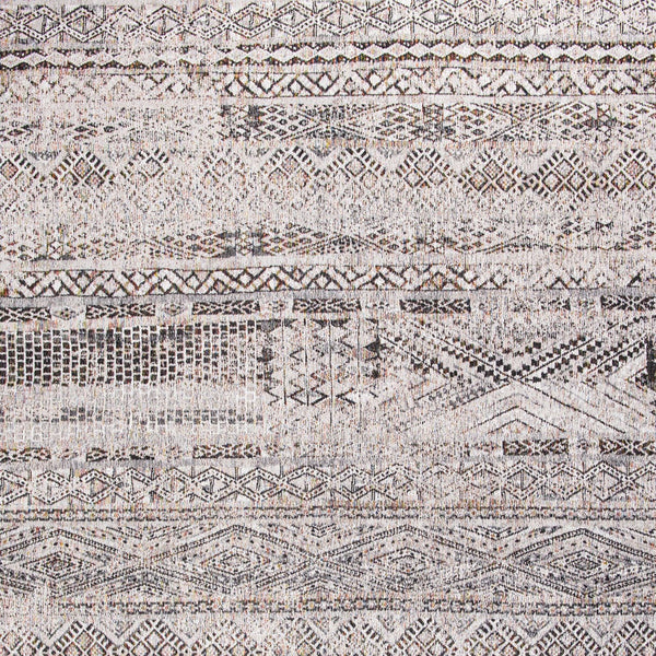 Homeroots 8' X 11' Gray And White Oriental Non Skid Area Rug  100% Pet 548605