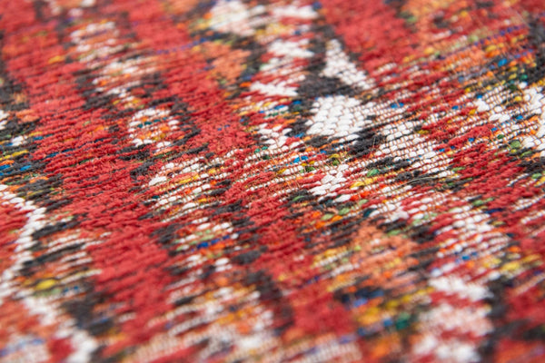 HomeRoots 9' Classic Red and Gray Oriental Non-Skid Area Rug - Timeless Design for High-Traffic Spaces 548611