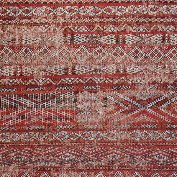 HomeRoots 9' Classic Red and Gray Oriental Non-Skid Area Rug - Timeless Design for High-Traffic Spaces 548611