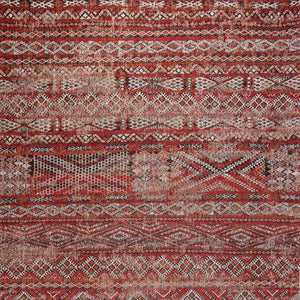 HomeRoots 9' Classic Red and Gray Oriental Non-Skid Area Rug - Timeless Design for High-Traffic Spaces 548611