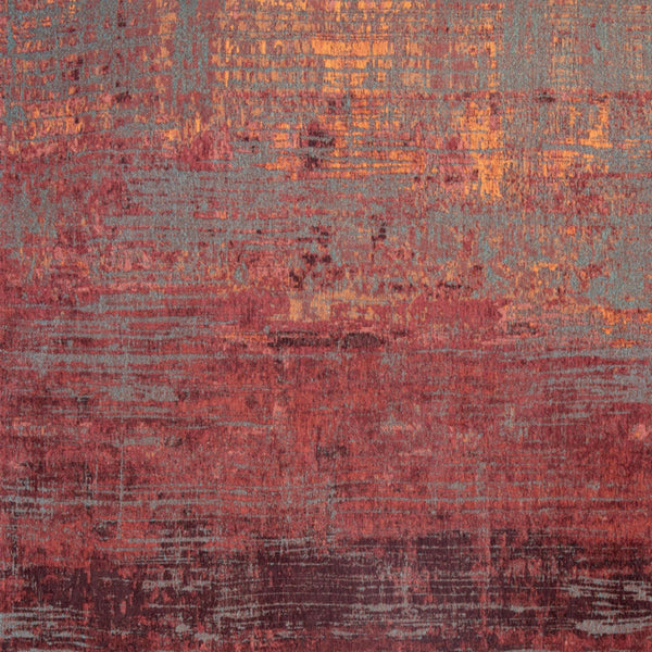 Homeroots 7' X 9' Red And Gray Abstract Non Skid Area Rug  100% Pet 548615