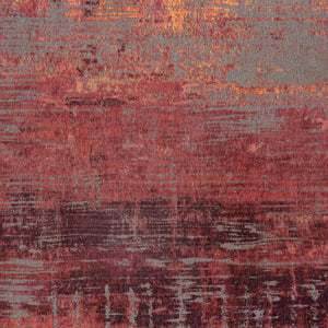 Homeroots 8' X 11' Red And Gray Abstract Non Skid Area Rug  100% Pet 548616