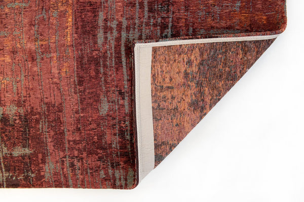 HomeRoots 9' Abstract Red and Gray Non-Skid Area Rug - Modern Style, Low-Pile Comfort for High-Traffic Spaces 548617