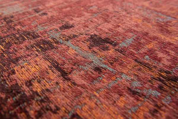 HomeRoots 9' Abstract Red and Gray Non-Skid Area Rug - Modern Style, Low-Pile Comfort for High-Traffic Spaces 548617
