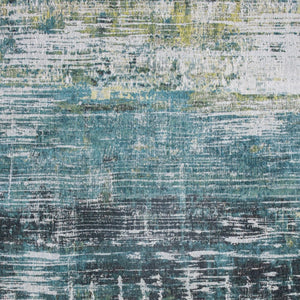 HomeRoots 5' Blue and Green Abstract Area Rug with Non-Skid Backing for Safe and Stylish Home Décor 5' X 7' 548620