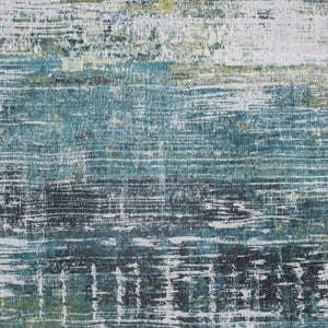 HomeRoots 9' Modern Blue and Green Abstract Non-Skid Area Rug - Durable, Stylish, and Perfect for Any Space! 548625