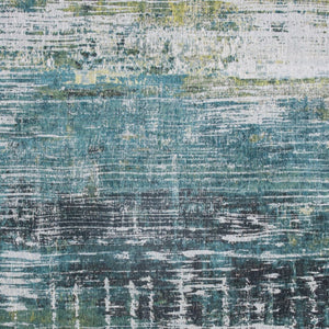 HomeRoots 5' Blue and Green Abstract Area Rug with Non-Skid Backing for Safe and Stylish Home Décor 8' Round 548627