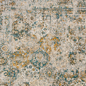 Homeroots 6' X 8' Blue And Green Abstract Non Skid Area Rug  100% Pet 548629