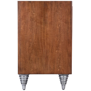 Butler Specialty Shelly Leather & Capiz Shell Inlay Sideboard - Elegant Storage With Distinctive Design & Warmth Medium Brown Gmelina Solids,Maple Veneer,Mdf,Leather,Capiz Shell 5486350-butler