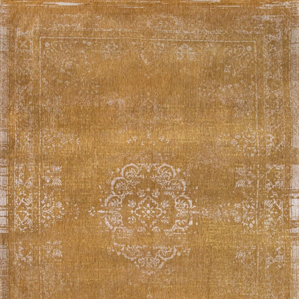 HomeRoots 9' Vibrant Orange and White Medallion Non-Skid Area Rug - Perfect for High-Traffic Spaces & Safety 548638