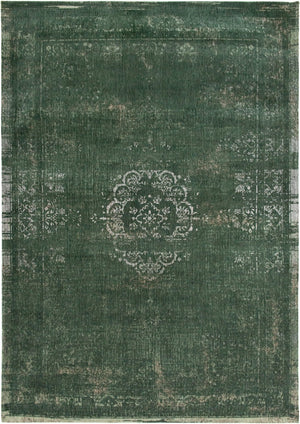 HomeRoots 3' Gray and Green Medallion Non-Skid Area Rug for High-Traffic Spaces - Elegant & Durable Design 3' X 5' 548639