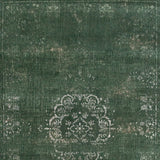 Homeroots 3' X 5' Gray And Green Medallion Non Skid Area Rug  100% Pet 548639