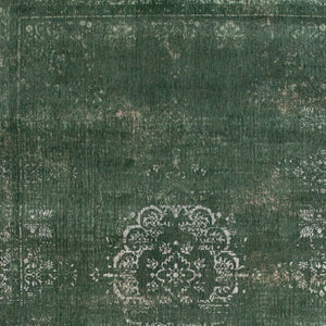 HomeRoots 3' Gray and Green Medallion Non-Skid Area Rug for High-Traffic Spaces - Elegant & Durable Design 6' X 8' 548641