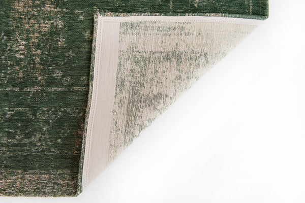 HomeRoots 3' Gray and Green Medallion Non-Skid Area Rug for High-Traffic Spaces - Elegant & Durable Design 7' X 9' 548642