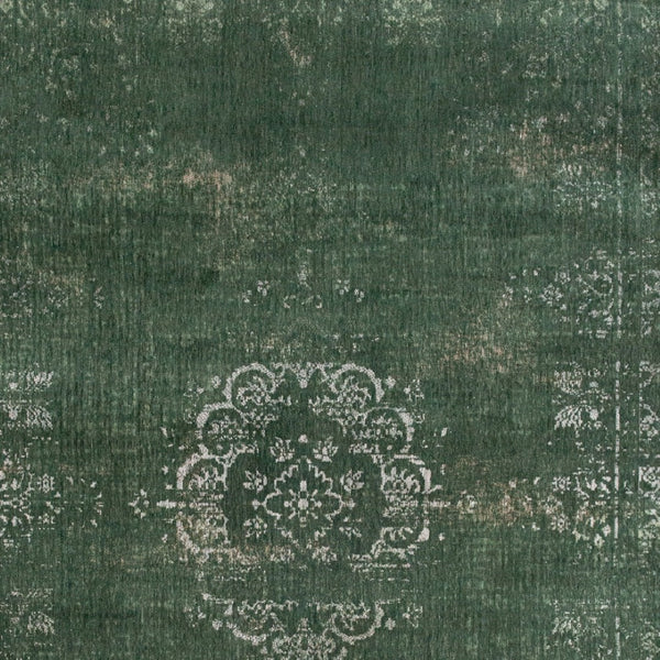 HomeRoots 9' Gray and Green Medallion Non-Skid Area Rug - Elegant, Durable, and Perfect for High-Traffic Spaces! 548644