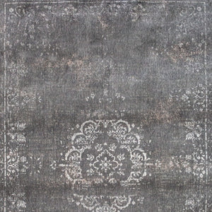 HomeRoots 3' Elegant Gray Medallion Non-Skid Area Rug for Entryways – Stylish, Safe, and Easy to Clean 3' X 5' 548645