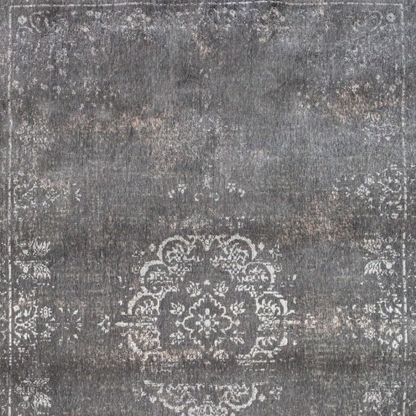 HomeRoots 3' Elegant Gray Medallion Non-Skid Area Rug for Entryways – Stylish, Safe, and Easy to Clean 3' X 5' 548645