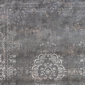 Homeroots 5' X 7' Gray Medallion Non Skid Area Rug  100% Pet 548646