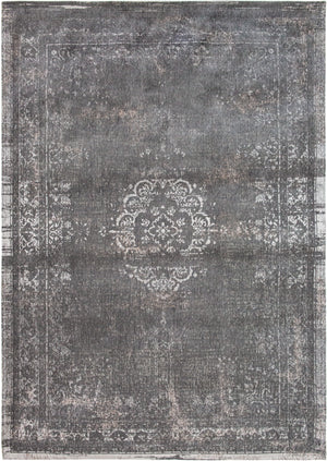 Homeroots 7' X 9' Gray Medallion Non Skid Area Rug  100% Pet 548648