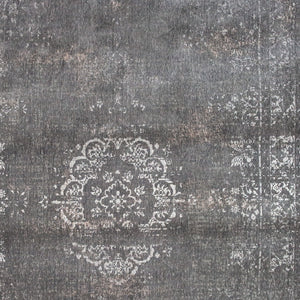 Homeroots 8' X 11' Gray Medallion Non Skid Area Rug  100% Pet 548649