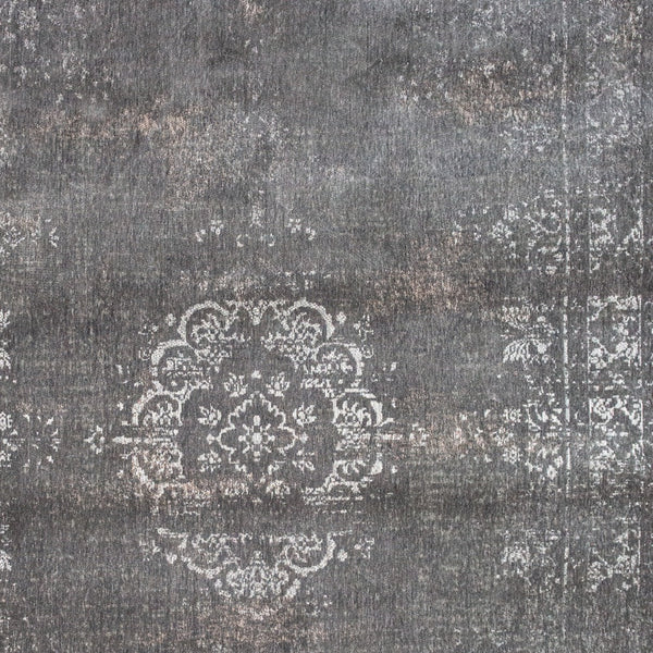Homeroots 8' X 11' Gray Medallion Non Skid Area Rug  100% Pet 548649