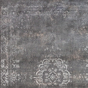 HomeRoots 9' Gray Medallion Non-Skid Area Rug - Elegant, Durable, and Versatile for High-Traffic Spaces! 548650