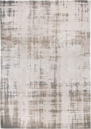 HomeRoots 5' Modern Gray and Beige Abstract Area Rug with Non-Skid Backing - Perfect for High-Traffic Spaces 3' X 5' 548654