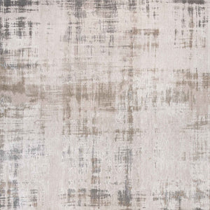 HomeRoots 5' Modern Gray and Beige Abstract Area Rug with Non-Skid Backing - Perfect for High-Traffic Spaces 3' X 5' 548654