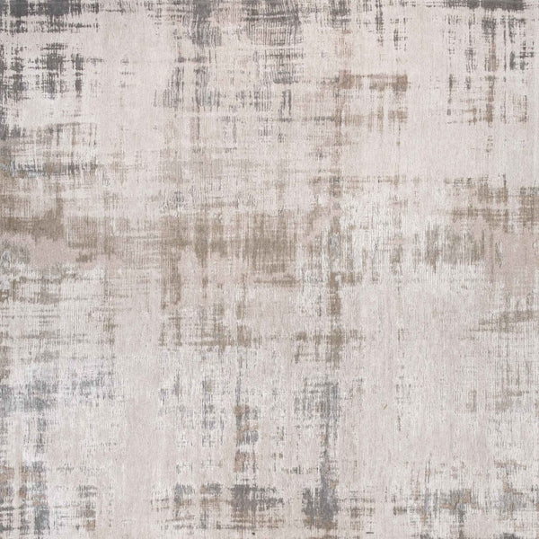 HomeRoots 5' Modern Gray and Beige Abstract Area Rug with Non-Skid Backing - Perfect for High-Traffic Spaces 3' X 5' 548654