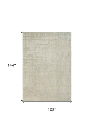 HomeRoots 9' X 13' Abstract Gray and Beige Non-Skid Area Rug – Stylish, Durable Design for High Traffic Spaces 548662