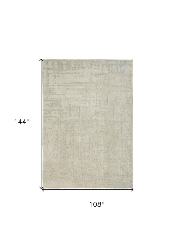 HomeRoots 9' X 13' Abstract Gray and Beige Non-Skid Area Rug – Stylish, Durable Design for High Traffic Spaces 548662