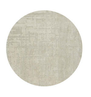 Homeroots 5' Gray And Beige Round Abstract Non Skid Area Rug  100% Pet 548664
