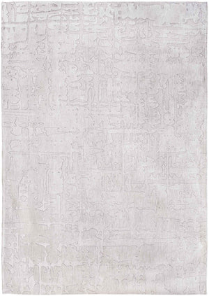 HomeRoots 3'' White Abstract Non-Skid Area Rug - Modern Design for Entryways, Durable Machine-Woven Style 3' X 5' 548665