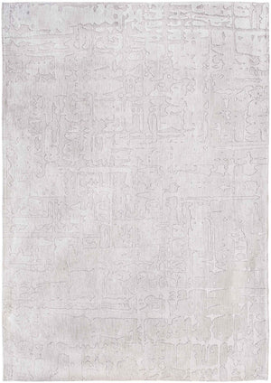 HomeRoots 3'' White Abstract Non-Skid Area Rug - Modern Design for Entryways, Durable Machine-Woven Style 3' X 5' 548665