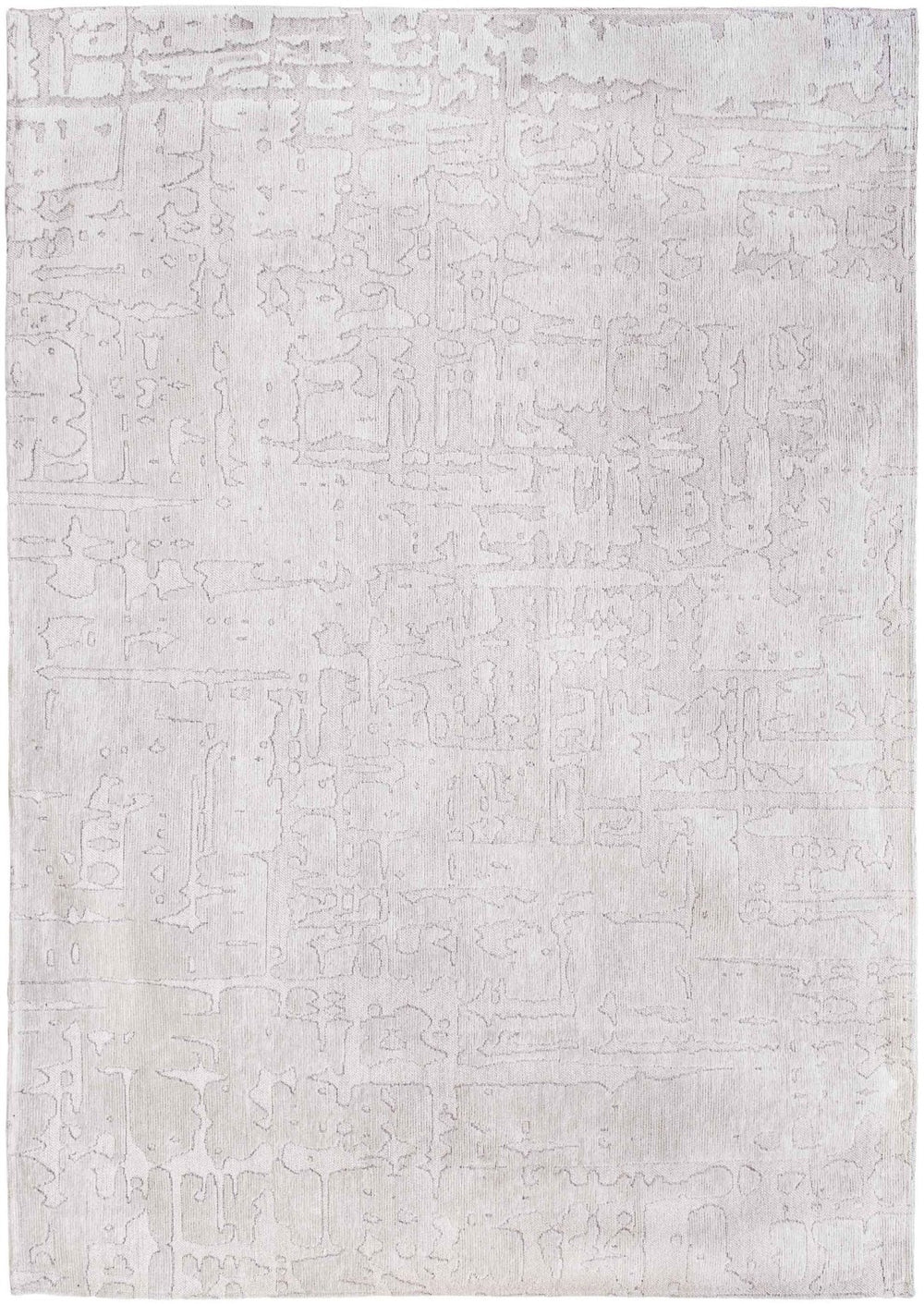 HomeRoots 9' X 13' White Abstract Non-Skid Area Rug - Modern Elegance with Reliable Safety for Your Home Decor 548670